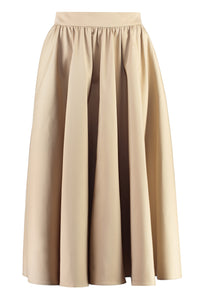 Cotton midi skirt